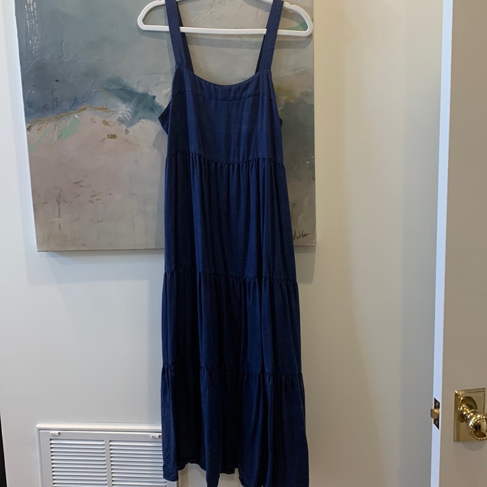 The Drop Denim blue midi dress
